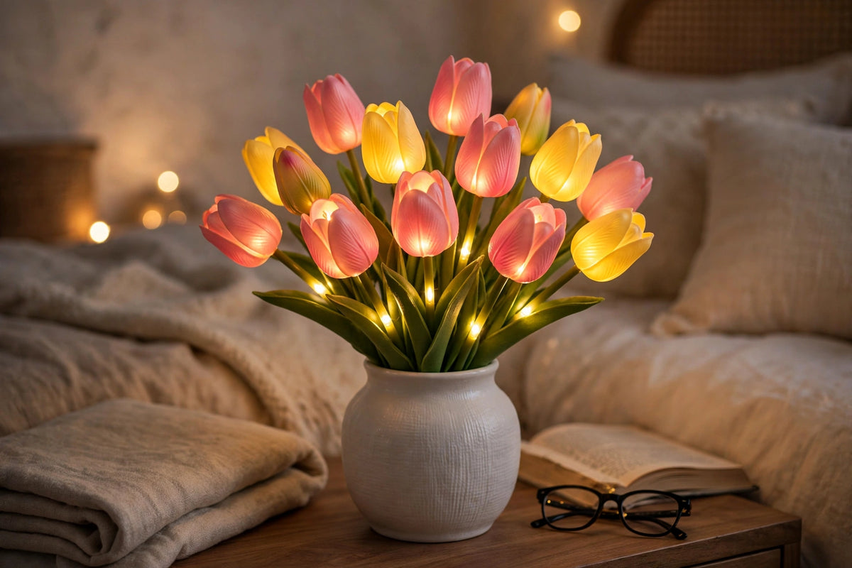 Decorazione LED da tavolo a forma di fiore