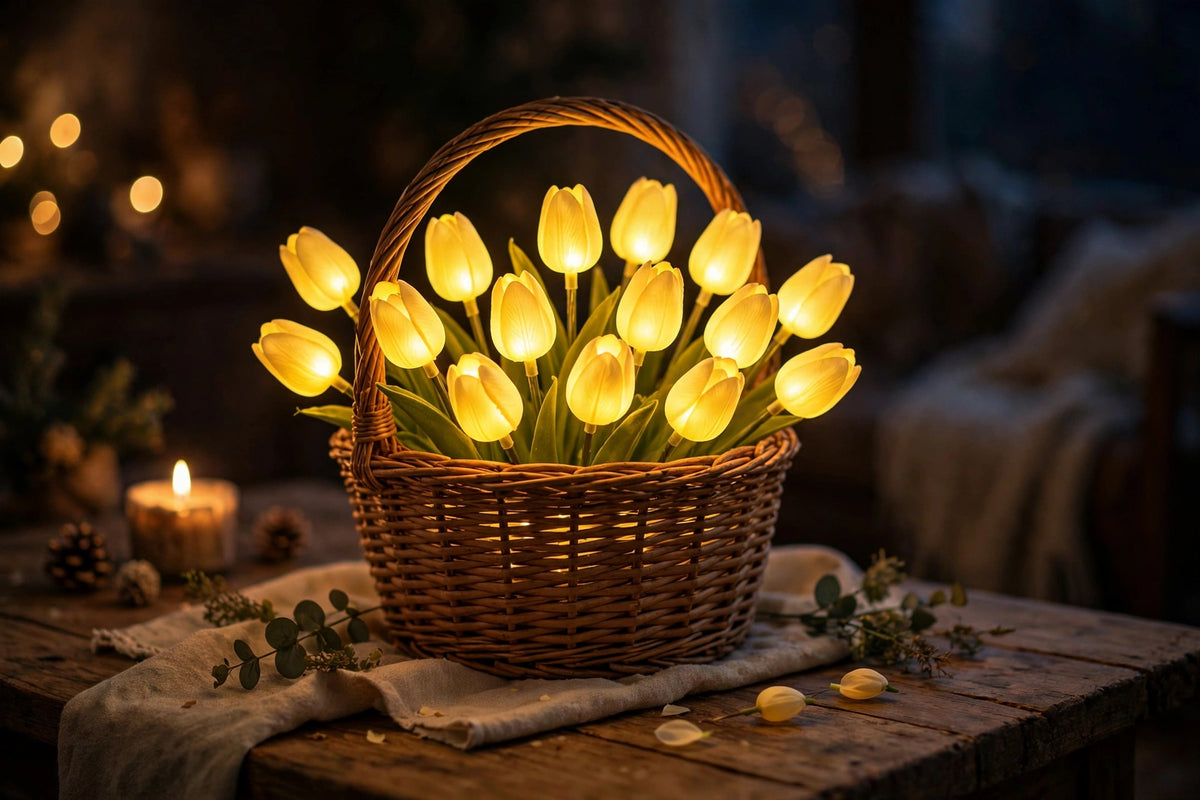 Decorazione LED da tavolo a forma di fiore