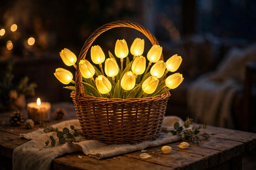 Decorazione LED da tavolo a forma di fiore