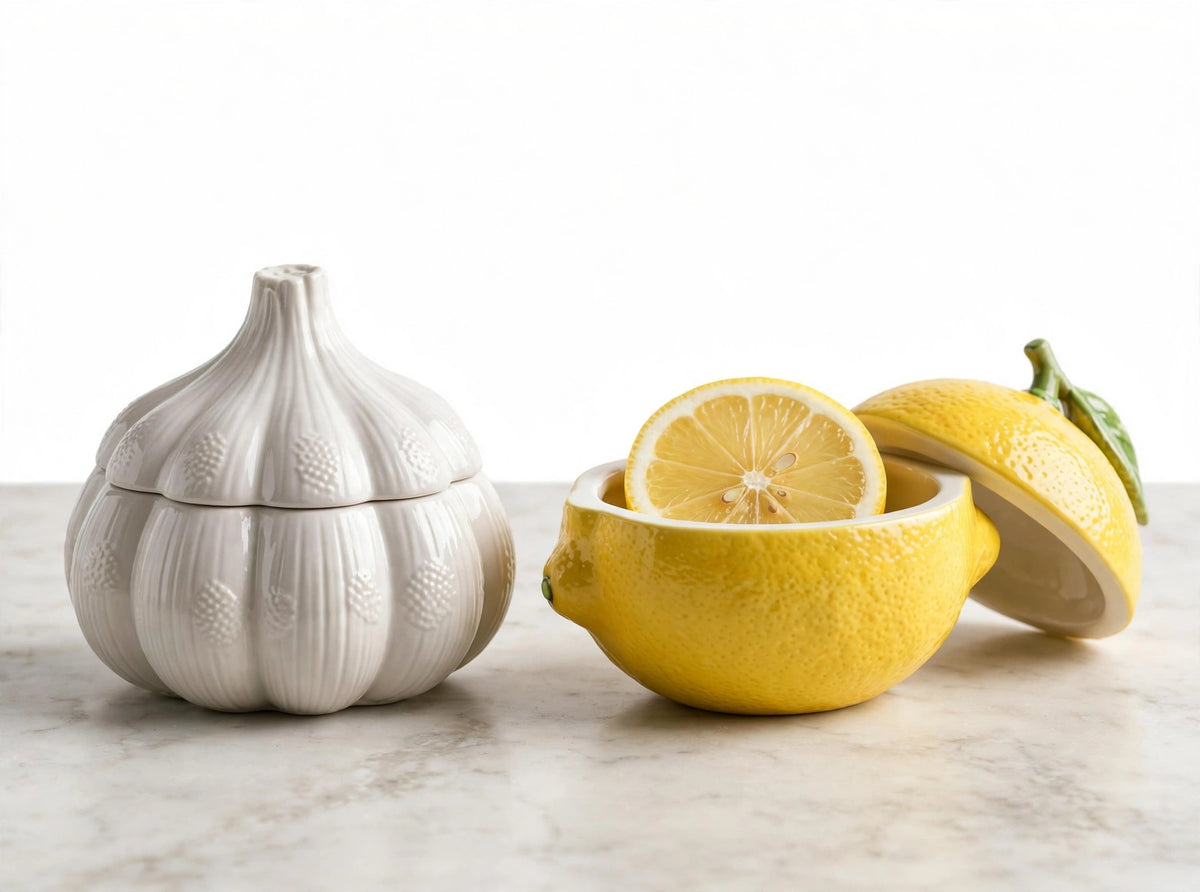 Set di 4 contenitori per frigorifero a forma di verdure