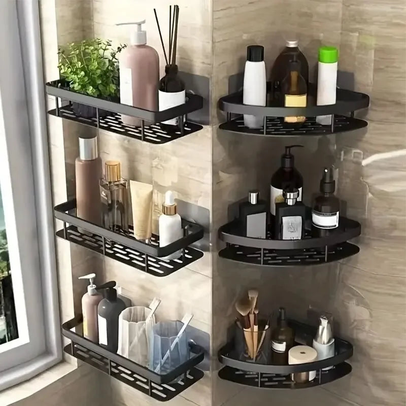 Mensola angolare portaoggetti per bagno